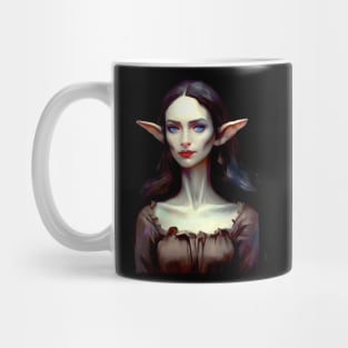 Dark Elf Woman fantasy Art Mug